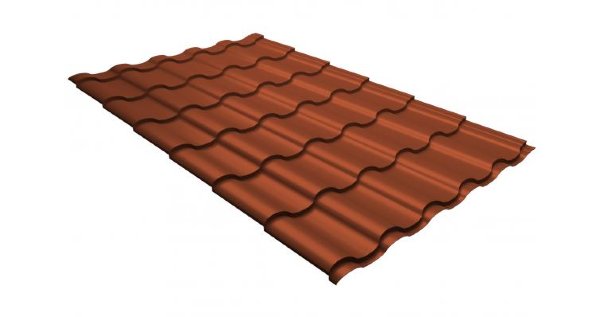 Металлочерепица кредо GL 0,5 GreenСoat Pural RR 750 кирпично-красный (RAL 8004 терракота) купить в Навашино