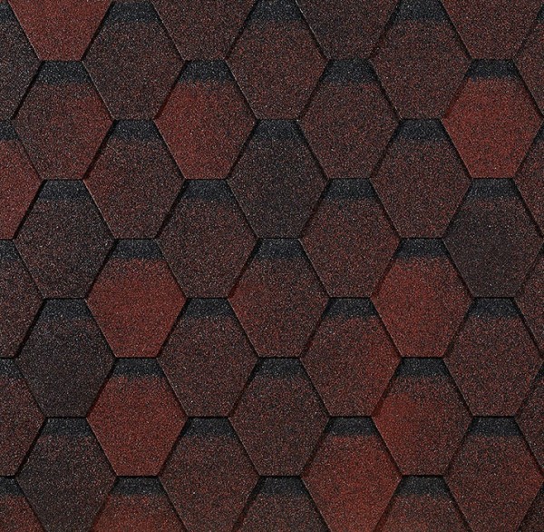 Гибкая черепица EURASIA Docke, Коллекция ШЕСТИГРАННИК Красный купить в Навашино