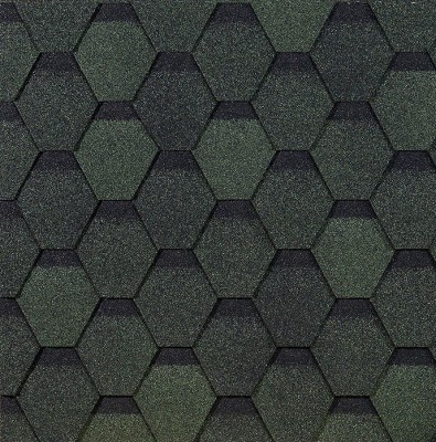 Гибкая черепица EURASIA Docke, Коллекция ШЕСТИГРАННИК Зелёный