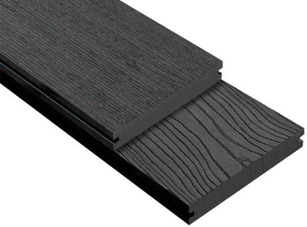 Террасная доска ДПК Outdoor 3D полнотелая STORM/OCEAN BLACK черная купить в Навашино