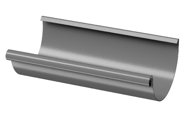 Желоб полукруглый D125 3 м Döcke STAL PREMIUM Графит, (RAL 7024) купить в Навашино