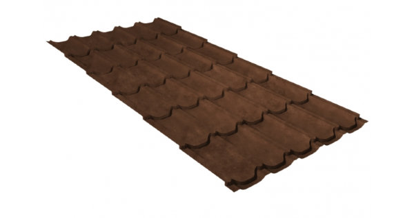 Металлочерепица квинта плюс GL 0,5 Safari Twincolor Brown купить в Навашино