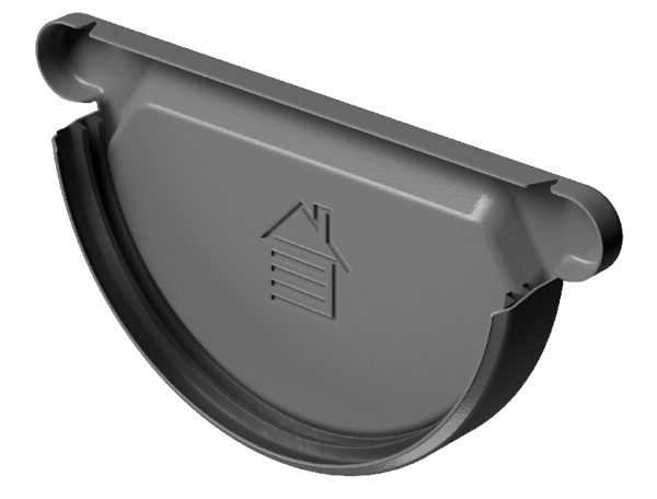 Заглушка желоба D125 Döcke STAL PREMIUM Графит, (RAL 7024) купить в Навашино