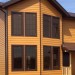 Фиброцементный сайдинг Latonit Красное дерево (RAL 8001/8008) купить в Навашино