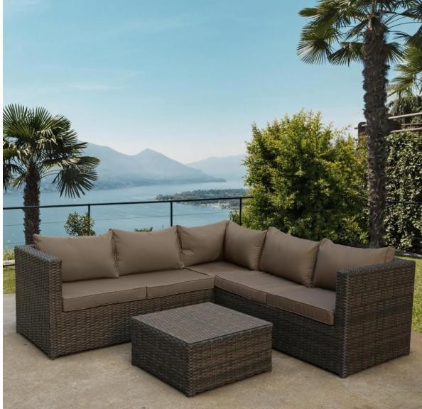 Комплект мебели AFINA плетеной из иск. ротанга YR825A Brown/Beige купить в Навашино