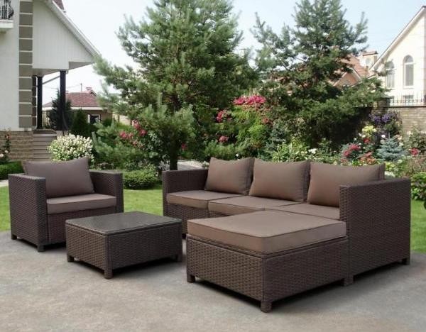 Комплект мебели AFINA плетеной из иск. ротанга YR821A Brown/Beige купить в Навашино