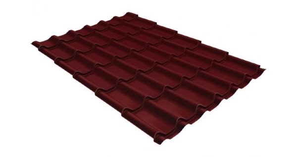 Металлочерепица классик 0,5 Satin RAL 3005 красное вино купить в Навашино