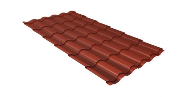 Металлочерепица кредо GL 0,5 Velur20 RAL 8004 терракота купить в Навашино