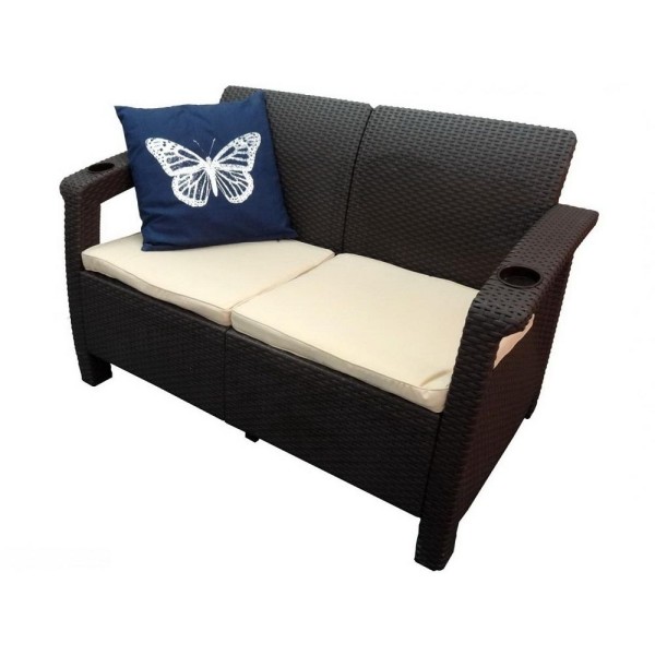 Двухместный диван Yalta Sofa Seаt венге купить в Навашино
