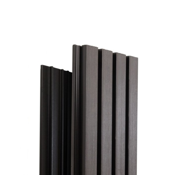 Фасадная доска Ecodecking Техно реечная 200х26х3000 Графит купить в Навашино