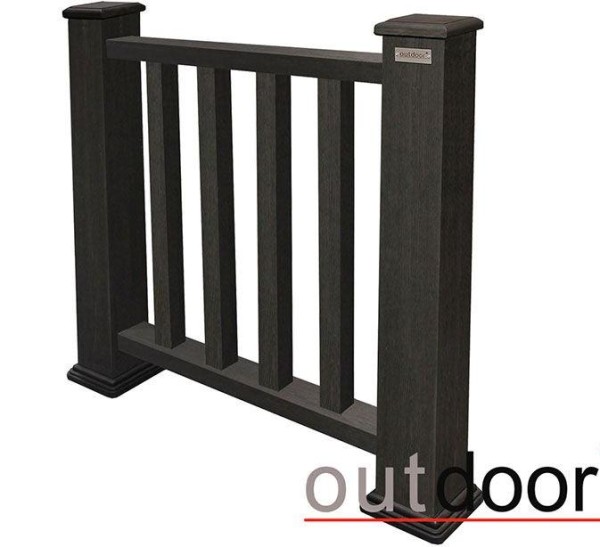 Ограждение из ДПК Outdoor Классик 3D STORM чёрный купить в Навашино