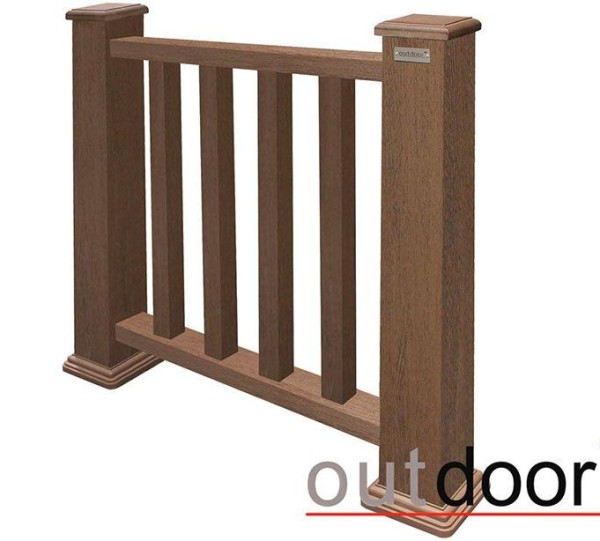 Ограждение из ДПК Outdoor Классик 3D STORM коричневый микс купить в Навашино