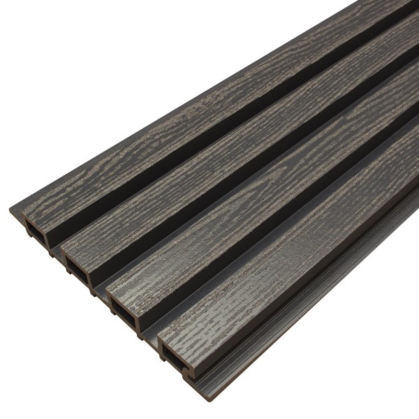 Фасадная доска из ДПК Faynag Wood Рейка Мокрый Асфальт купить в Навашино