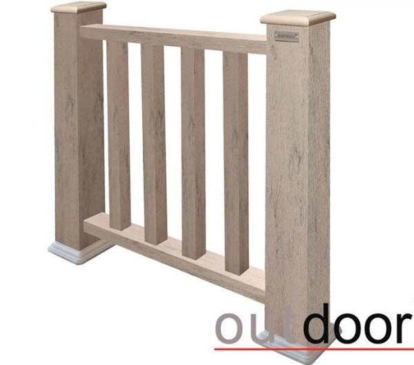 Ограждение из ДПК Outdoor Классик 3D STORM серый микс купить в Навашино