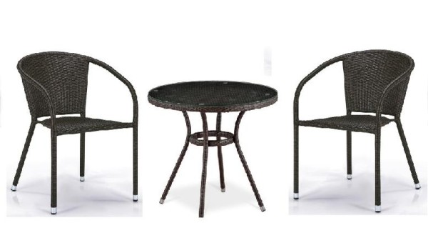 Комплект плетеной мебели AFINA из иск. ротанга Асоль-7 T282ANT/Y137C-W53 Brown 2Pcs купить в Навашино