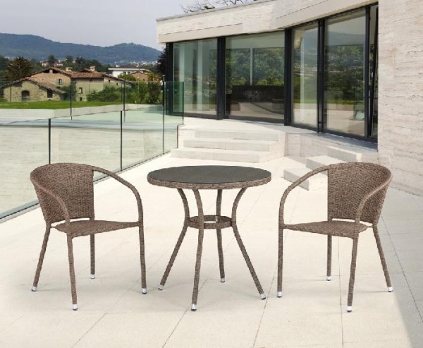 Комплект плетеной мебели AFINA из иск. ротанга T282ANT/Y137C-W56 Light Brown 2Pcs купить в Навашино