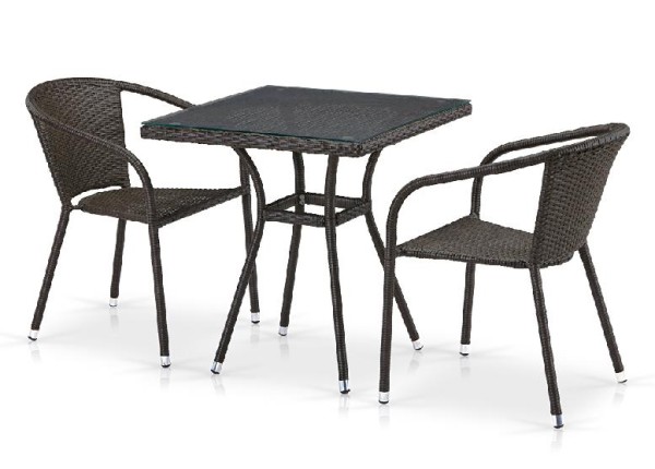 Комплект плетеной мебели AFINA из иск. ротанга T282BNT/Y137C-W53 Brown 2Pcs купить в Навашино