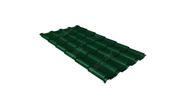 Металлочерепица камея 0,5 Satin RAL 6005 зеленый мох купить в Навашино