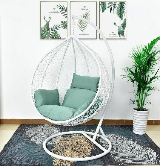 Кресло Подвесное из искусственного ротанга AFM-168A-XL White/Green купить в Навашино