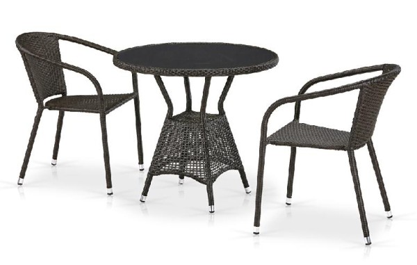 Комплект плетеной мебели AFINA из иск. ротанга T707ANS/Y137C-W53 Brown 2Pcs купить в Навашино