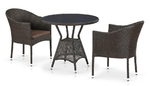 Комплект плетеной мебели AFINA из иск. ротанга T707ANS/Y350-W53 Brown 2Pcs купить в Навашино