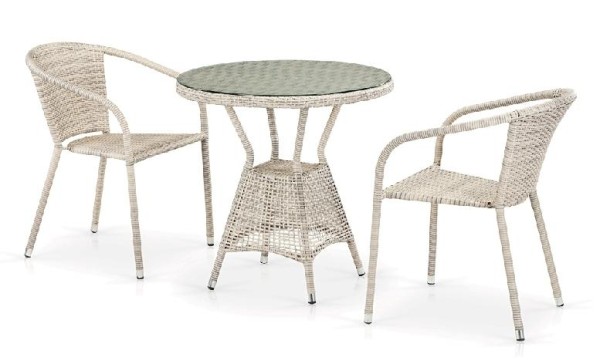 Комплект плетеной мебели AFINA из иск. ротанга T705ANT/Y137C-W85 Latte 2Pcs купить в Навашино