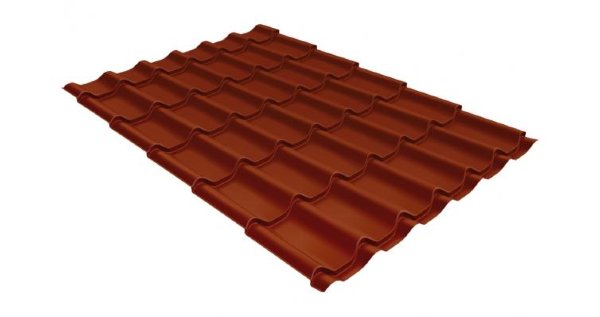 Металлочерепица классик 0,5 Satin RAL 8004 терракота купить в Навашино