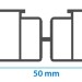 Лага алюминиевая KRONEX 50x25x3000 мм несущая купить в Навашино
