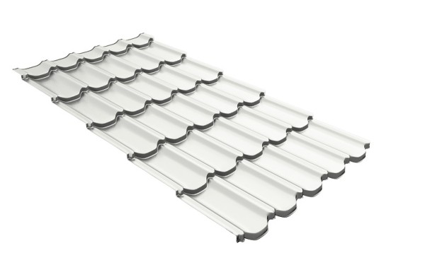 Металлочерепица квинта плюс с 3D резом 0,5 Satin RAL 9003 сигнальный белый купить в Навашино