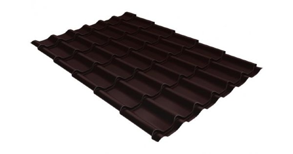 Металлочерепица классик 0,5 Satin RAL 8017 шоколад купить в Навашино