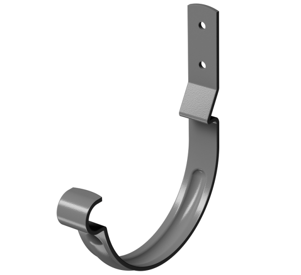 Карнизный крюк короткий (гнутый) D125 Döcke STAL PREMIUM Графит, (RAL 7024) купить в Навашино