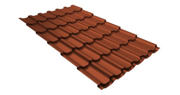 Металлочерепица квинта плюс 0,5 GreenCoat Pural RR 750 кирпично-красный (RAL 8004 терракота) купить в Навашино