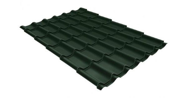 Металлочерепица классик 0,5 Satin RR 11 темно-зеленый купить в Навашино